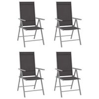 set de comedor para jardin 5 piezas  mueble de jardin aluminio y textilene plata