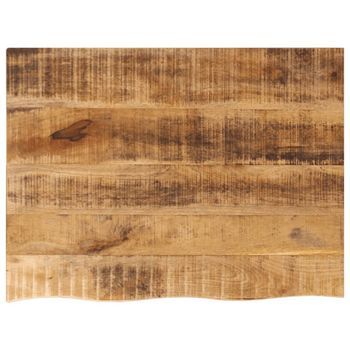 Tablero De Mesa Borde Natural Madera Maciza Mango 80x60x2,5 Cm Vidaxl