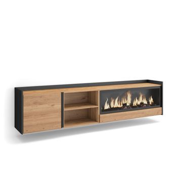 Mueble Tv, Televisión, Muebles De Salón, Almacenaje, 212x50x35 Cm, Para Tv Hasta 80