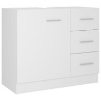 armario para lavabo madera contrachapada blanco 63x30x54 cm