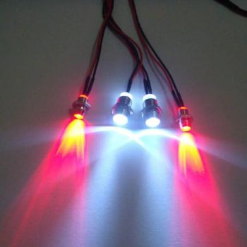 Coche de modelo con luces delanteras y traseras para coche Rc