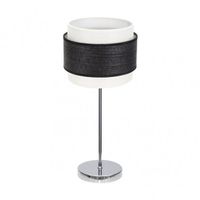 fabrilamp sobremesa bicolor modelo myriam 1luz cromomadera negra