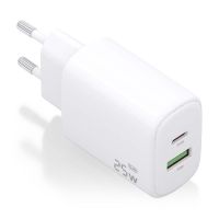 aisens a110-0911 cargador 25w 1xusb-c pd30 1xusb-a qc30 blanco