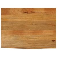 tablero de mesa borde natural madera maciza mango 70x60x25 cm vidaxl