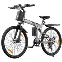 bicicleta de montana electrica plegable varun m26-3 pro de 26 suspension completa plateada