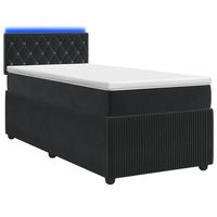 cama tapizada 90x200x1005 cm  - negro