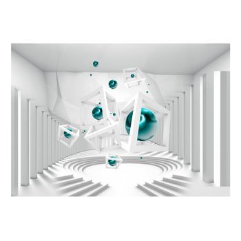 Papel Pintado 3d - Corridor Of Geometry (150x105 Cm)