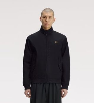 Fred Perry para hombre. J3331 Chaqueta Harrington negro (L), Casual, Algodón