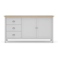 aparador 2 puertas y 3 cajones l150 cm - blanco