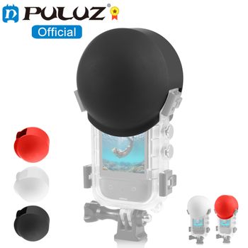 PULUZ cubierta de lente Invisible para Insta360 X5/ X4 X3 funda Invisible protector de lente accesorios de Cámara de Acción cubierta protectora de silicona