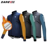 chaqueta de ciclismo darevie para hombre cortavientos forro polar chaqueta de ciclismo profesional de manga larga calida suave transpirable ropa de ciclismo