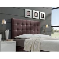 cabecero cama canada button tapizado polipiel primera calidad marron 9070