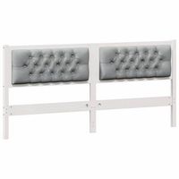 cabecero otro y gris claro 180 cm madera maciza de pino vidaxl