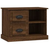 mesita de noche  mesa auxiliar  mesilla marron roble 60x355x45 cm