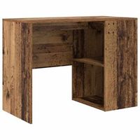 escritorio  mesa de trabajo con estante madera envejecida 102 x 50 x 75 cm