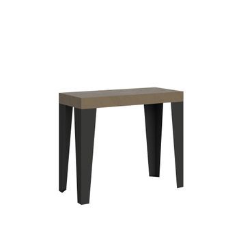 Mesa Consola Extensible 90x40/196 Cm Flame Small Premium Gris Paloma