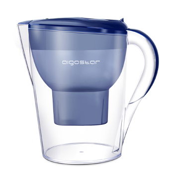 Aigostar Pure 30LDV - Jarra de agua filtrada con 3 filtros, 3,5L, pantalla LCD, Filtro de agua que reduce la cal y el cloro, Agua filtrada para un sabor excelente. Libre de BPA.