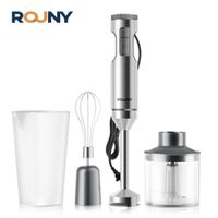 rouny licuadora de inmersion manual 4 en 1 potente de 1000 w batidora de alimentos con varilla de acero inoxidable vaso mezclador de 700 ml procesador de 500 ml batidor