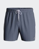 banador short con estampado geometrico