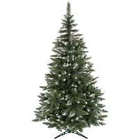 arbol de navidad artificial premium de 220 cm pino rombo con nieve artificial y pinas autenticas aspecto invernal