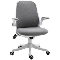 vinsetto silla de escritorio giratoria funcion basculante altura ajustable ergonomica con reposabrazos elevable 625x60x94-104cm gris   aosom espana
