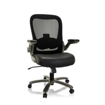 Silla De Trabajo Pesado / Silla De Oficina Instructor T I Titan Xxl Tejido De Malla / Cuero Negro Hjh Office