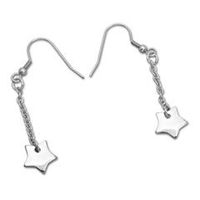 pendientes en forma de estrella de acero inoxidable
