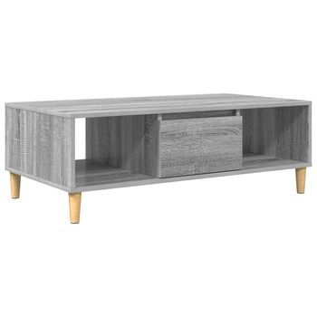 Mesa De Café - Mesa De Centro - Mesa Baja Gris Sonoma 102 X 55 X 35 Cm Madera De Ingeniería