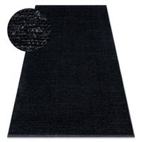 alfombra florence 24021 un color glamour tejido plano flecos - negr 175x270 cm