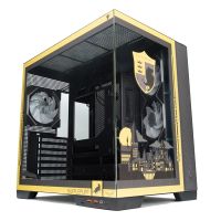 torre pc forgeon tiberium evo torre atx argb usb-c cristal templado negra harry potter house pride hufflepuff