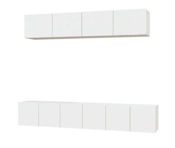 Set de muebles para tv 5 piezas madera contrachapada blanco