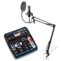 microfono vonyx cms400 usb cardioide con mezclador vmm-p500 y brazo articulado