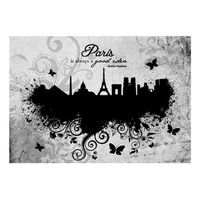 papel pintado 3d - paris is always a good idea - black and white 200x140 cm