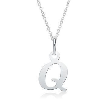 Cadena de letras Q de plata 925
