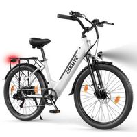 bicicleta electrica eskute c100 plus para ciudad y desplazamientos diarios color blanco