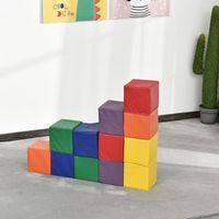 juego de 12 bloques psicomotricidad para ninos multicolor homcom