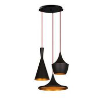 lampara de techo elmas-3556 oro negro metal diametro 51x130 cm