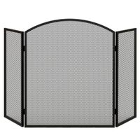 salvachispas de chimenea 96x12x62 cm negro