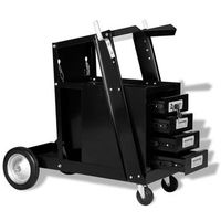 carro de soldar con 4 cajones negro vidaxl