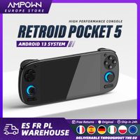 consola de juegos portatil android retroid pocket 5 reproductor de juegos retro pantalla tactil amoled de 55 pulgadas snapdragon 865 8 gb de ram 128 gb ufs 5000 mah wifi6 bt51 joystick