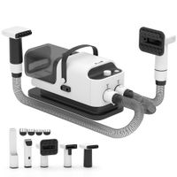 pawhut secador para perros 5 en 1 600w con velocidad y temperatura ajustables blanco   aosom espana