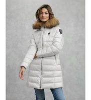 blauer para mujer 25wbldk03103 plumifero largo con piel kristin blanco m casual poliamida