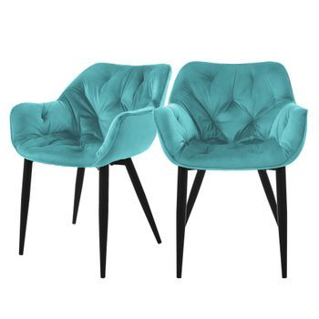 2 X Sillas De Comedor Con Patas De Metal, Gasolina Ml-design