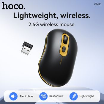 Ratón inalámbrico HOCO 2,4G, ergonómico, 1600 DPI, para el hogar, negocios, oficina, USB, silencioso, para ordenador portátil, Notebook y PC