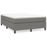 estructura de cama con somier tela gris oscuro 140x190 cm vidaxl