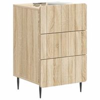 mesita de noche  armario de noche  mesa de noche con cajon roble sonoma 43x 41 x 68 cm