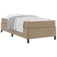 estructura de cama con colchon capuchino 90 x 190 cm tela vidaxl
