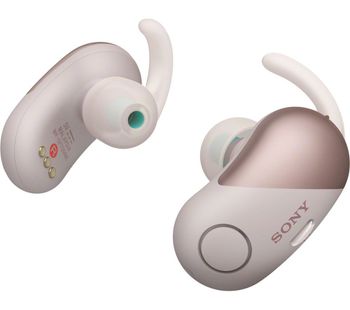 SONY WF-SP700N Wireless Bluetooth Noise-Cancelling Headphones - Pink, Pink