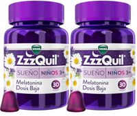 zzzquil sueno melatonina para dormir ninos 3 anos 2x30 gummies