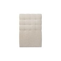 cabecero acolchado de 90 cm - tejido rizado beige claro